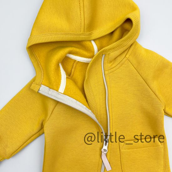 Комбинезон "Simple" из футера с начесом, Горчица