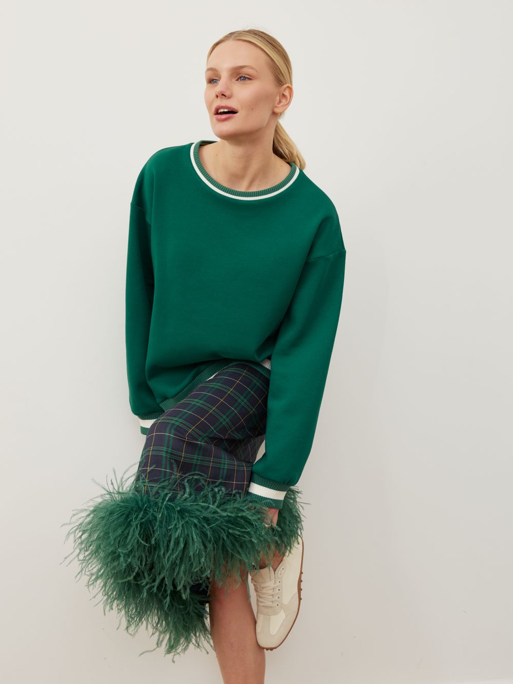 ЮБКА С ПЕРЬЯМИ ТЕМНО-СИНИЙ|ЗЕЛЕНЫЙ|ЗЕЛЕНЫЙ