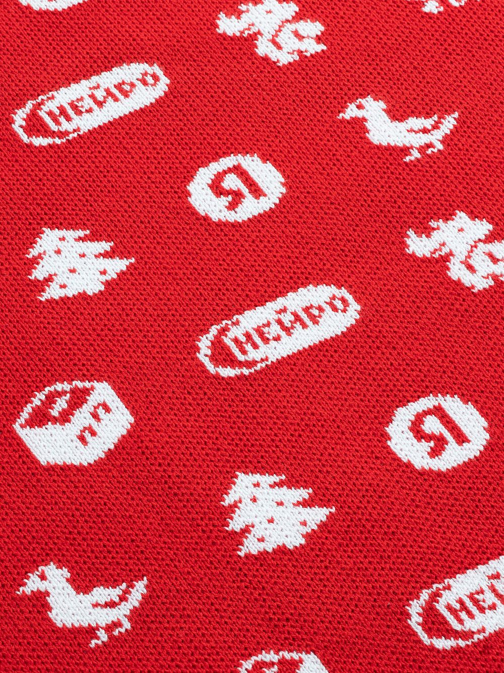 Свитер Яндекс Рождественский красный / белый