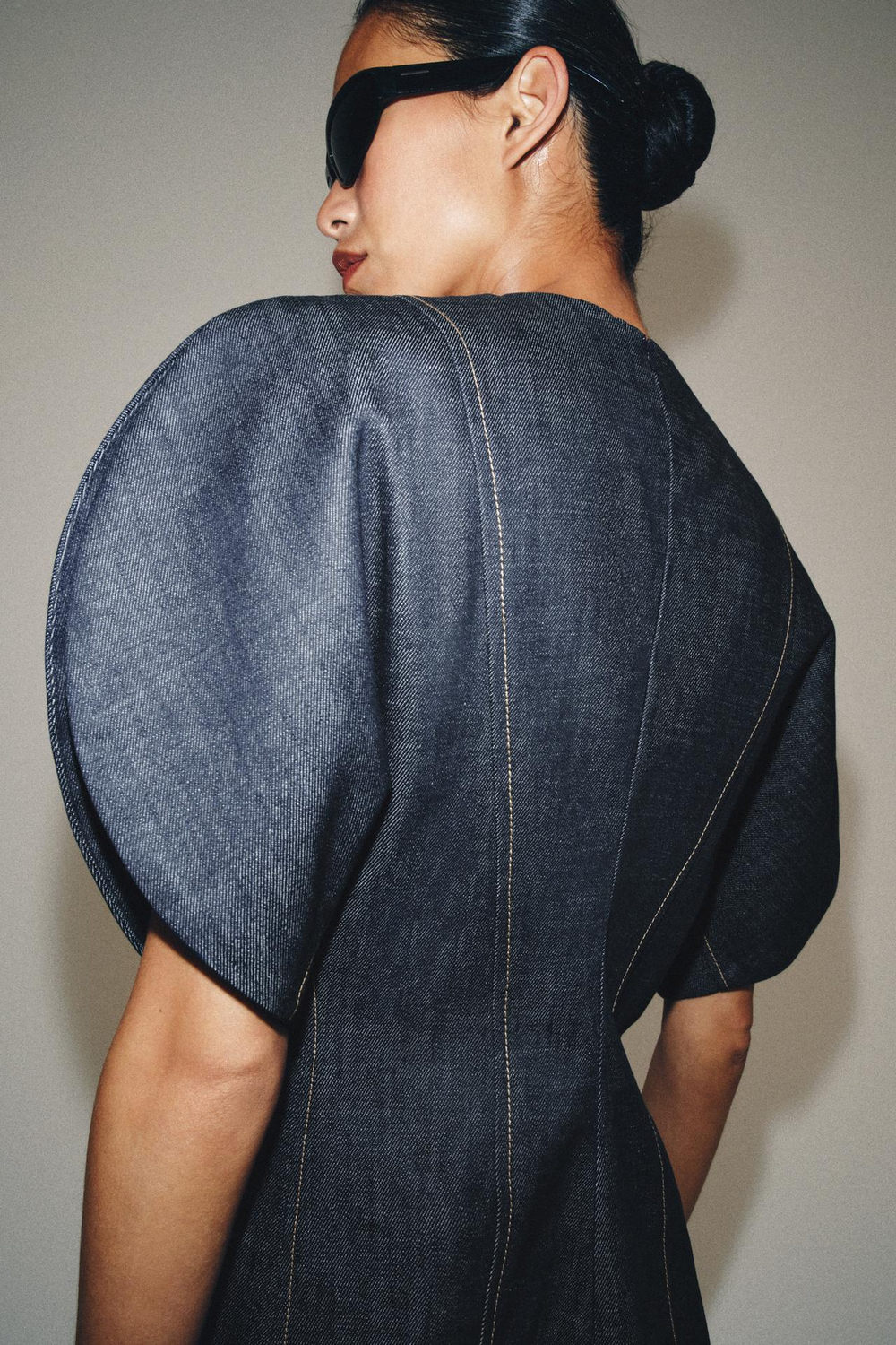 ZARA ДЖИНСОВОЕ ПЛАТЬЕ — ZW COLLECTION, СИНИЙ
