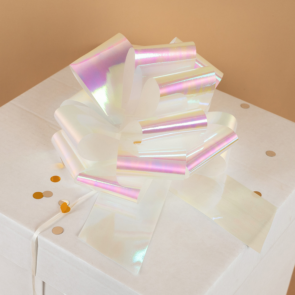 Бант-шар «Северное сияние», белый хамелеон, 21 см / 36 см