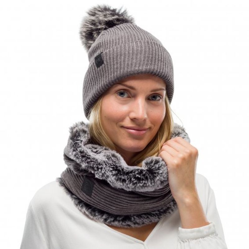 Модный шарф-труба Buff Neckwarmer Knitted Comfort Kesha Grey Фото 2