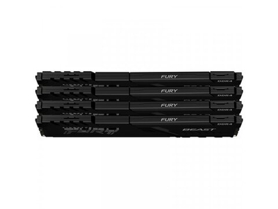 Оперативная память Kingston Fury Beast Black Gaming Memory KF432C16BBK4/128, DDR4 4х 128ГБ 3200 МГц, DIMM, RTL