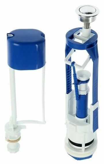 Арматура для бачка AQUATTRO нижняя подводка стоп-слив кнопка металл 300-400мм 41787