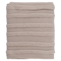 Плед 130х170см Tkano Essential с буклированной вязкой светло-серый