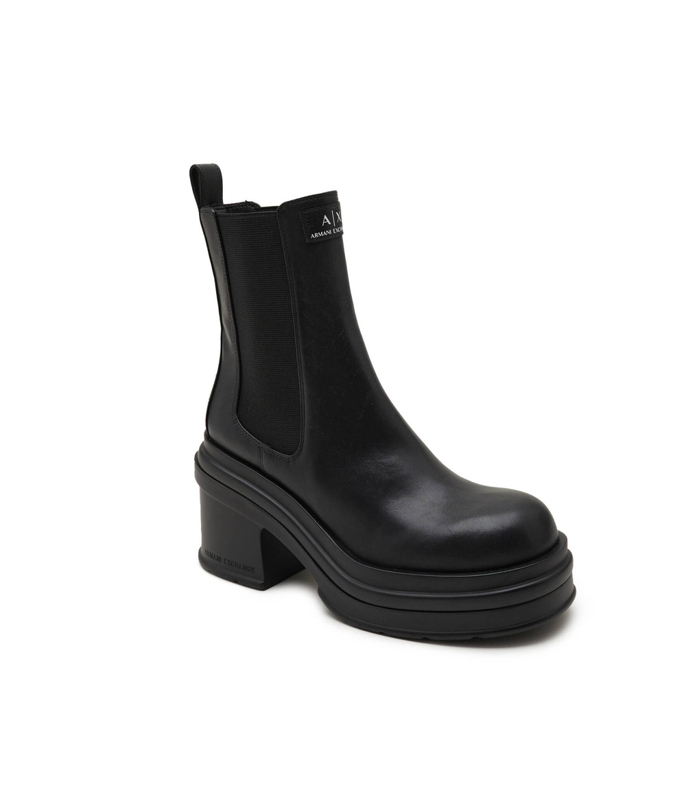Кожаные ботильоны Armani Exchange - черный(XDM014 XV756)