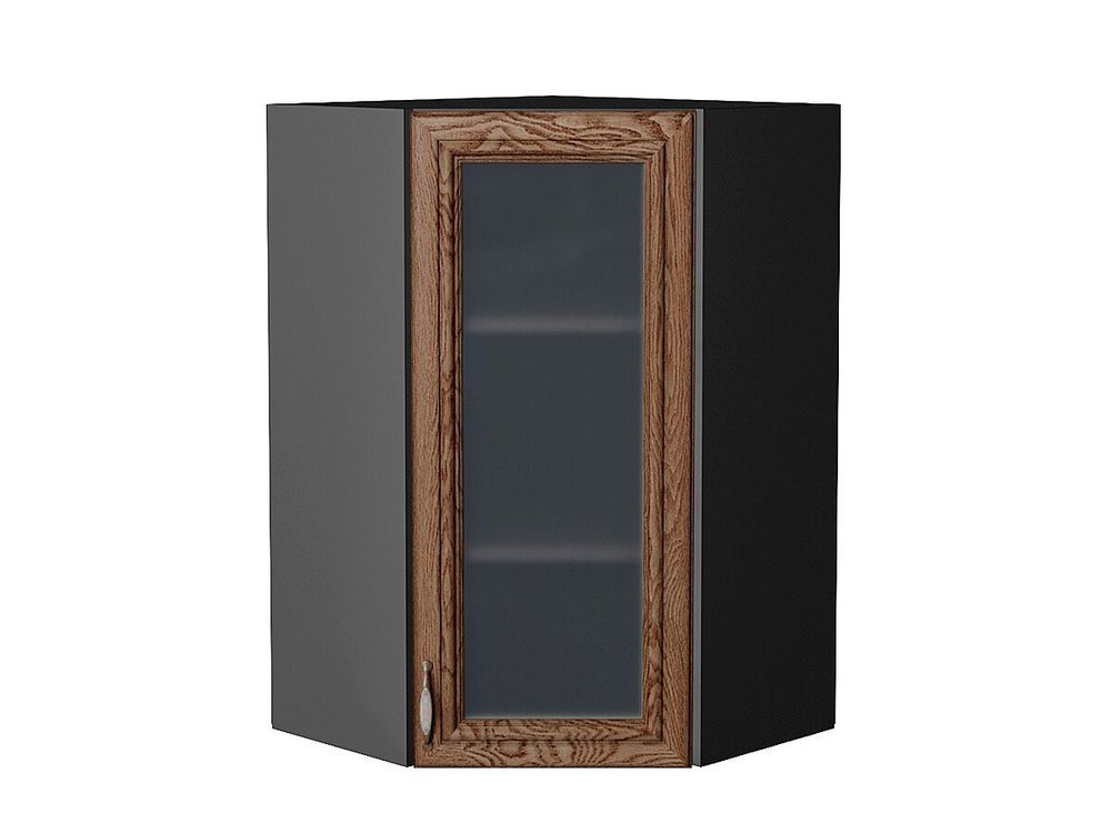 Шкаф верхний угловой остекленный Шале