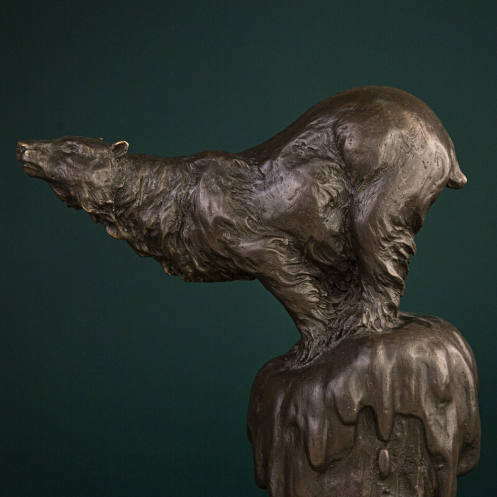 Кабинетная скульптура в стиле Ар-Деко «Медведь»