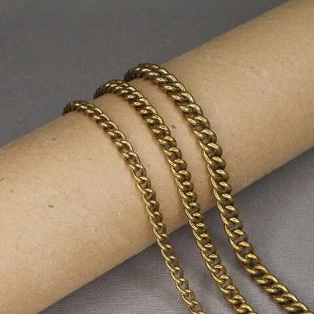 Цепь латунь гладкая