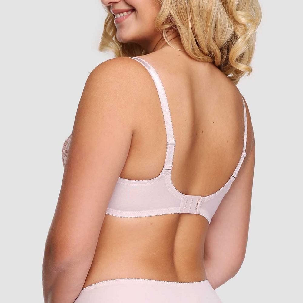 Бюстгальтер из прозрачного неэластичного вышитого тюля с мягкими чашками (Размер: 110C) (Цвет: бордовый)