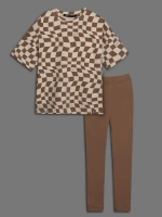 Костюм для девочки летний в клетку