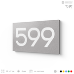Номер на дверь 599, табличка на дверь для офиса, квартиры, кабинета, аудитории, склада, серая 120х70 мм, Айдентика Технолоджи