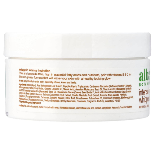 Alba Botanica, взбитое масло для тела, интенсивное увлажнение, 184 г (6,5 унции)