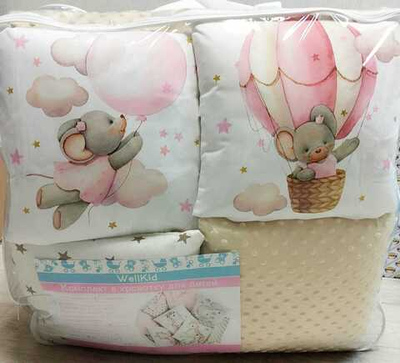 Комплект в кроватку Wellkid бязь+плюш