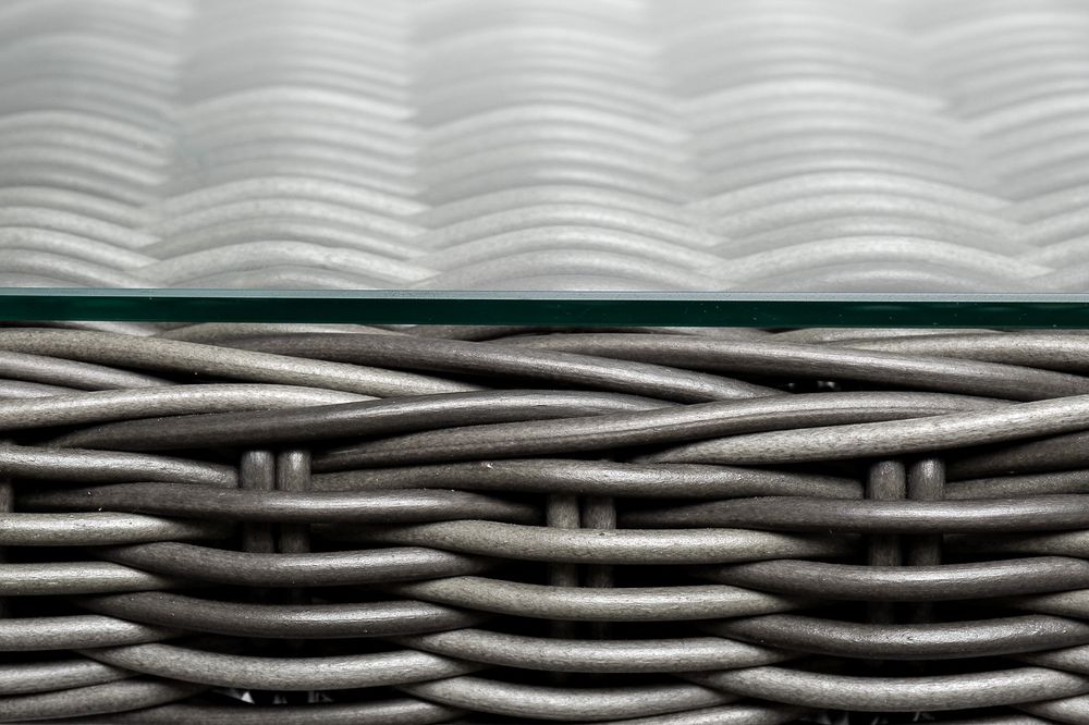 "Амароне" обеденная группа из искусственного ротанга на 6 персон, цвет графит