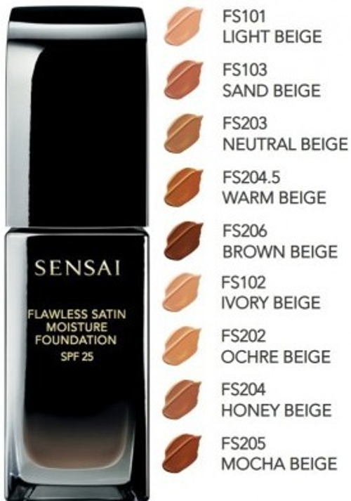 SENSAI FLAWLESS SATIN MOISTURE FOUNDATION FS206 30 ML