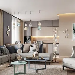 5416/68FL L-VISION ODL_EX23 155 хром/разноцветный металл/стекло Торшер LED 68W 4000K CARAMELLA