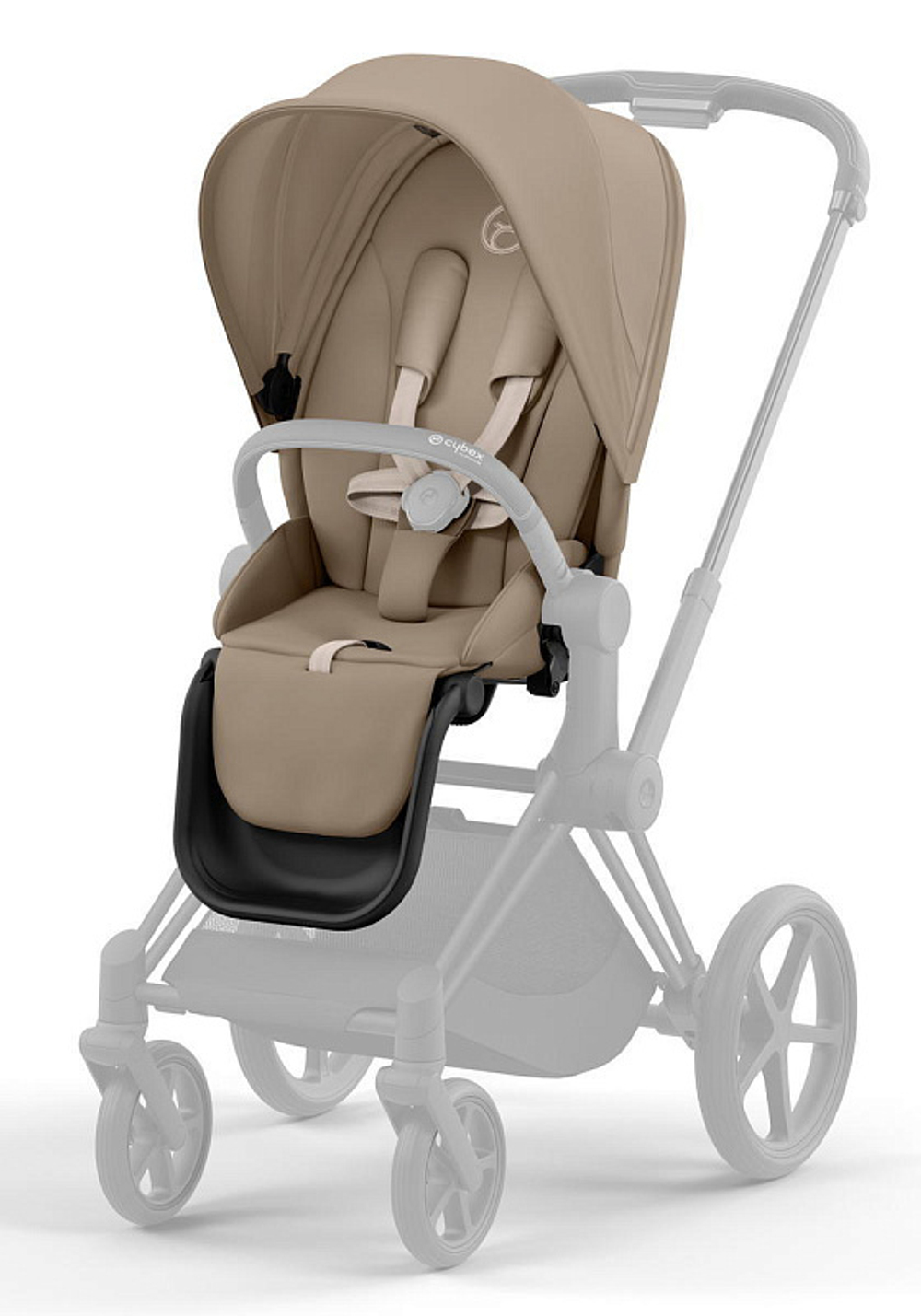 Коляска 3 в 1 Cybex Priam IV Matt Black complete и автокресло Aton S2 i-Size Moon Black Cozy Beige