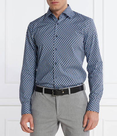 Рубашка H-HANK-kent-C1-214 BOSS BLACK - голубой(50508767)