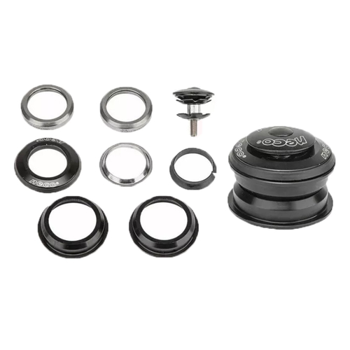 Рулевая колонка NECO, 1-1/8", б/резьбовая, п/интегрированная,  ZS 44/28.6  ZS 55/39,8, подшип. 5/32"x22- 2шт, высота  10,4мм, черн. (100)