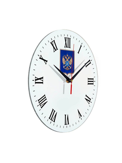 Настенные часы "герб Росрыболовства 02 39" Декор для дома, подарок