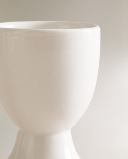 Zara Home бокал из каменной керамики, цвет белый, 6.9 см
