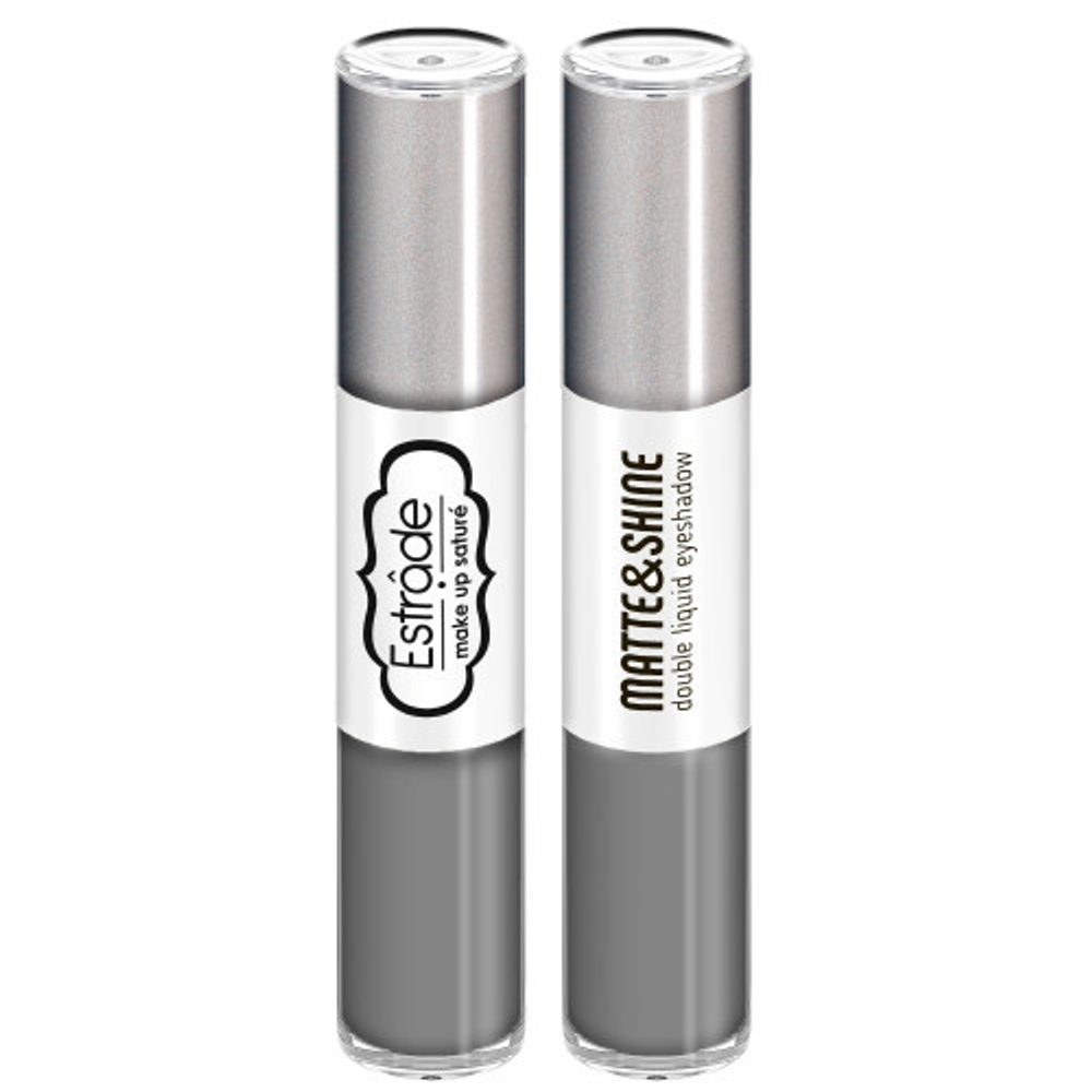 Estrade Тени для век Matte & Shine, жидкие, двусторонние, тон №73, Графит-серебро, 6 мл