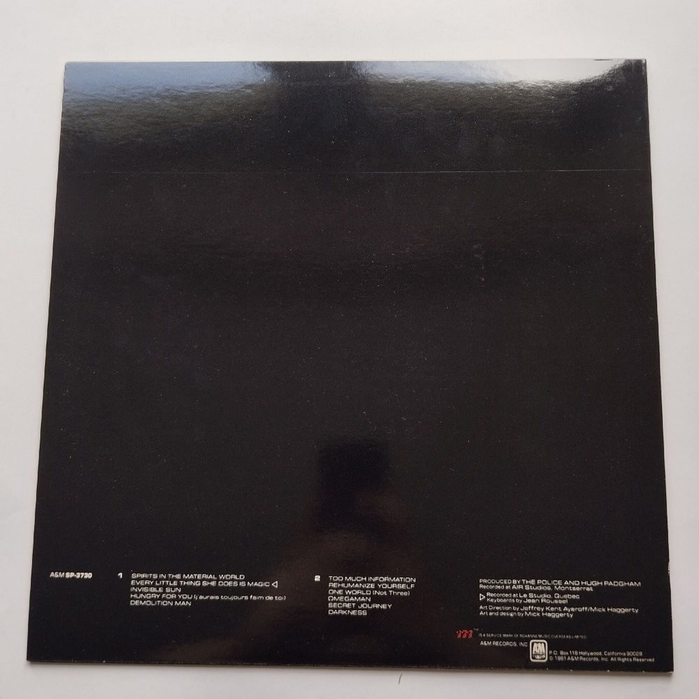 Винтажная виниловая пластинка LP The Police Ghost In The Machine (USA 1981) Invisible Sun