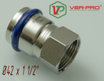 НЕРЖ Муфта  42*1"1/2 г.  "VER-PRO"  (16/2шт)