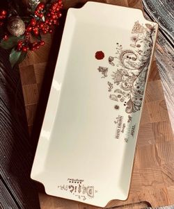 Lenardi 110383 Прямоугольное блюдо 37,5х18х2 см ПТИЧИЙ ДВОРИК в под.уп.(х24)