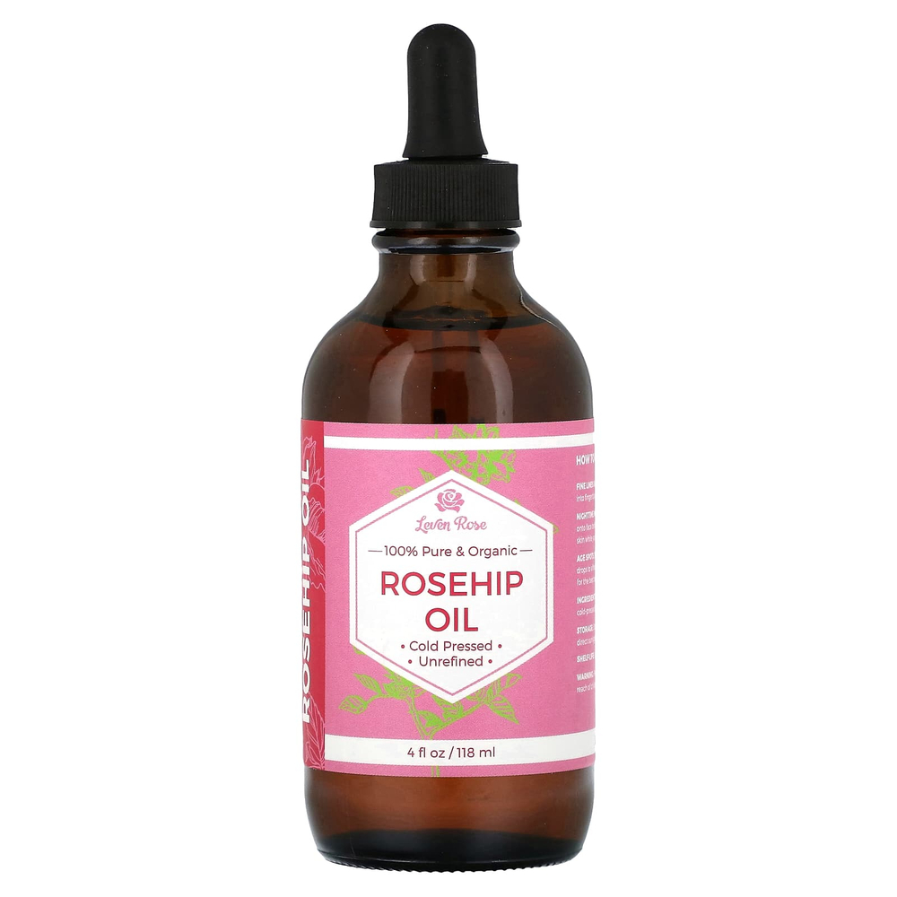 Leven Rose, 100% чистое и органическое масло шиповника, 118 мл (4 жидк. унц.)