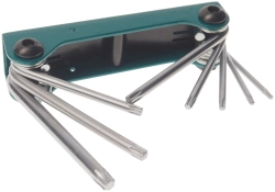 Набор ключей RF-5083F TORX складной, 8пр.(T9, T10, T15, T20, T25, T27, T30, T40) ROCKFORCE
