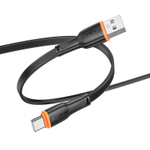 Кабель Borofone BX118 USB-Type-C 3A 1м TPE плоский Black