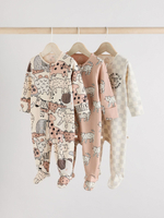 Комбинезон / Cлип для малышей Next AA5-958, 3 шт., Бежевый