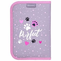 Penal \ Pencil case\ Пенал BRAUBERG, 1 отделение, 2 откидные планки, полиэстер, 21х14 см, 271514