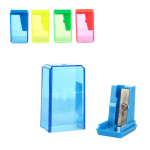 Точилка с контейнером, 1 отверстие, 4 цвета микс, 6*2, 5*1, 8см