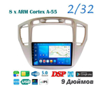 Topway TS18 2+32GB 8 ядер для Toyota Highlander, Kluger 2000-2007