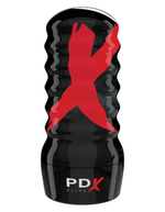 Мастурбатор в тубе узкая попка PDX ELITE Air Tight Anal Stroker (Цвет: черный с красным)