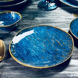 Lenardi 133-296 Набор из 6 тарелок 16,5х2см AQUAMARINE в под.уп.(х16)Фарфор