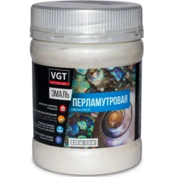 Эмаль декоративная перламутровая VGT ВД-АК-1179, полуглянцевая, полупрозрачная, серебристо-белая 230г