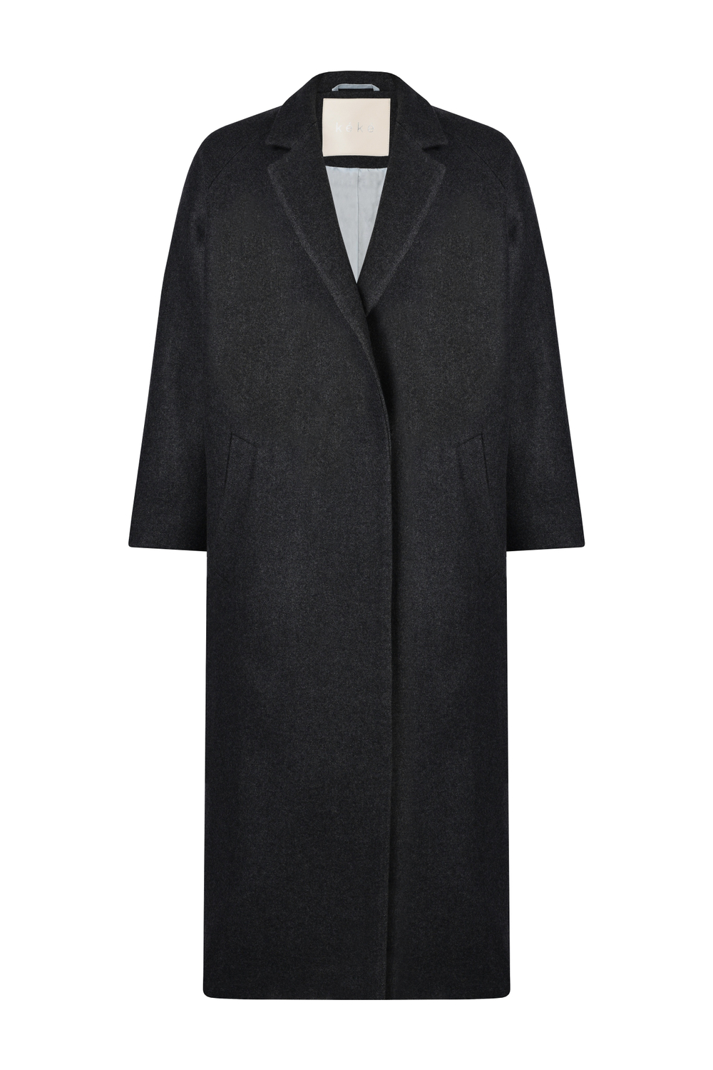 Серое пальто из кашемира