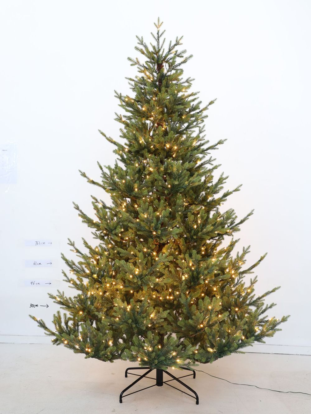 Елка с гирляндой встроенной «Eiffel» Эйфель (Литая хвоя) от 1,8 м до 2,7 м