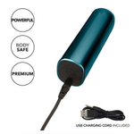 Бирюзовая перезаряжаемая вибропуля 9см California Exotic Novelties Glam SE-4406-04-3