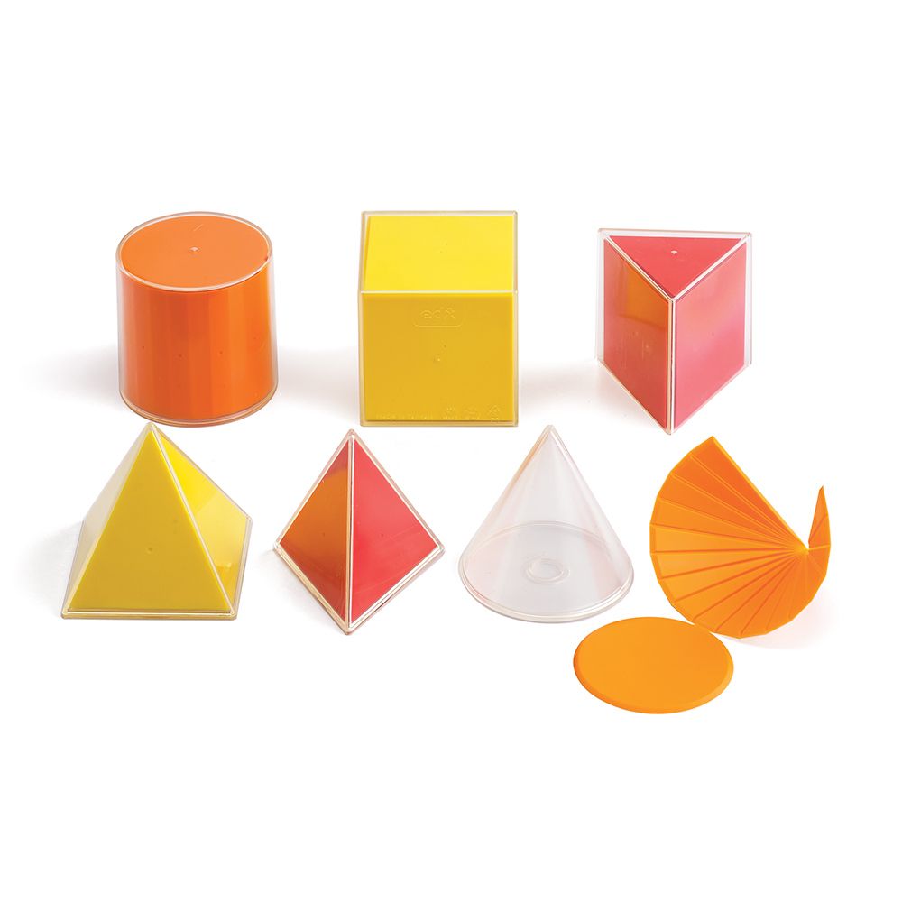 Фигуры геометрические складные 2D в 3D. Набор 8 см.(6 форм, 3 цвета)