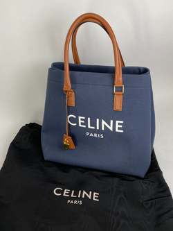 Сумка Celine Calfskin Horizontal Cabas Navy Tan