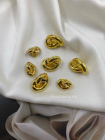Пуговицы в форме узелка золотистые Боттег.