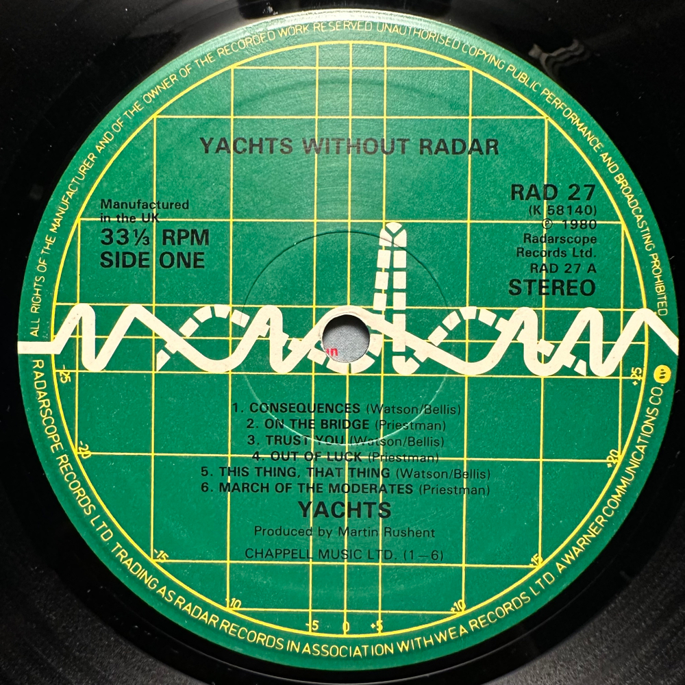 Yachts - Without Radar (Англия 1980г.)