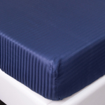 Комплект постельного белья Страйп Сатин Однотонный на резинке CTR033