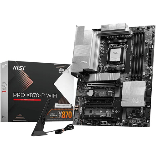 Материнская плата MSI PRO X870-P WIFI (AM5/AMD X870/4xDDR5/4xPCI-Ex16/3xM.2/SB/Wi-Fi/BT/GLAN/HDMI/USB Type-C/ATX)