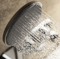 Bossini Apice душ ручной: Ø 140 мм с водорозеткой скрытого монтажа и держателем, шланг Cromolux 1500 мм 1/2 “F, цвет хром